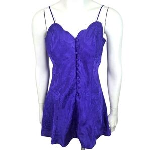 Vintage Victorias Secret Gold Label Purple Chemise Womens Small Nightie Slip